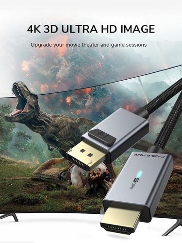 כבל  1.8 DP To HDMI Converter Cable 4K 30Hz