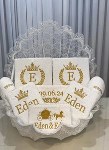 סלסלה צדפה זוגית לחתן & כלה 