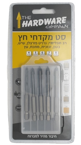  סט 5 מקדחי חץ צלב 