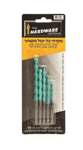  סט מקדחי וידיה ירוקים כל-יכול 5 יח' 
