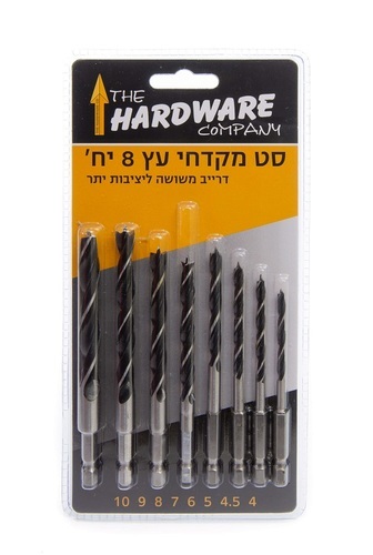  סט מקדחי עץ  עם חיבור מהיר למברגה 8 יח' 