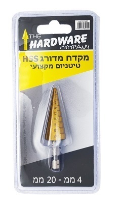  מקדח HSS מדורג ציפוי טיטניום חיבור מהיר למברגה 4-20 מ