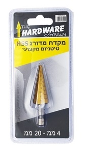  מקדח HSS מדורג ציפוי טיטניום חיבור מהיר למברגה 4-20 מ"מ 
