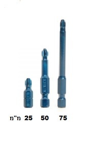  ביט פיליפס 2-25 כחול לברגי גבס 2 יח' בבליסטר 