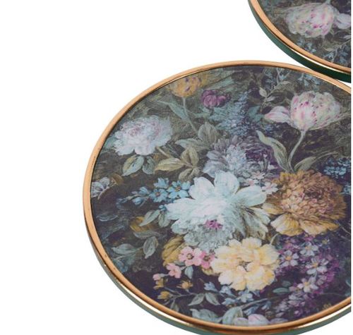 סט 4 קוסטרים פרחוניים עם מתקן LAURA ASHLEY Coasters