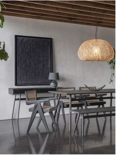 יצירת אומנות שחורה renton Large Black Wall Art Papier Mache 2 