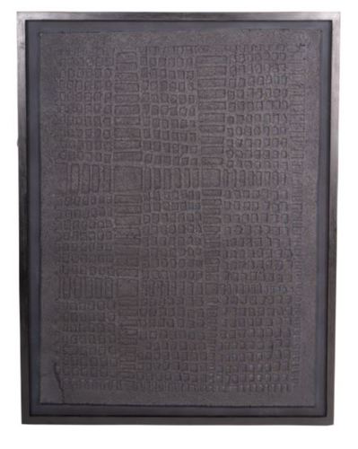 יצירת אומנות שחורה renton Large Black Wall Art Papier Mache 1