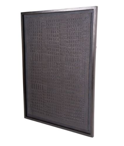 יצירת אומנות שחורה renton Large Black Wall Art Papier Mache 1