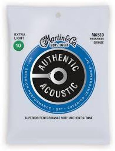 סט מיתרים 0.10 לאקוסטית MARTIN SP Phosphor Bronze AUTHENTIC MA530
