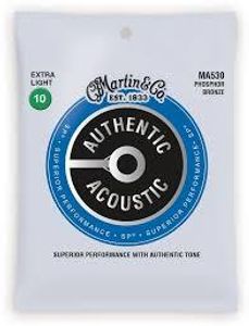 סט מיתרים 0.10 לאקוסטית MARTIN SP Phosphor Bronze AUTHENTIC MA530