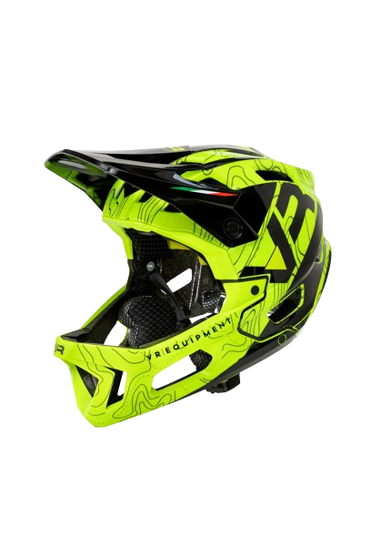קסדת אנדורו מלאה וי אר 46 צהוב / שחור - VR46 MTB MIPS FULL FACE HELMET