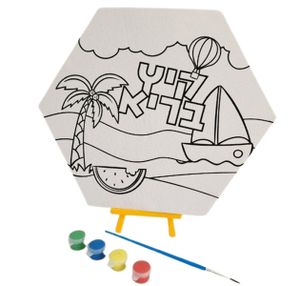 יצירה קיץ בריא קנבס + צבע ומכחול