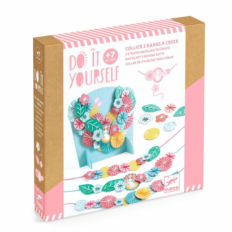 יצירה DIY שרשראות פרחוניות רקומות