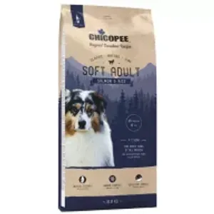 שק מזון חצי רך סלמון ואורז לכלב בוגר Chicopee Classic Nature Line Soft Adult 4015598015332 - אריזת 15 ק"ג