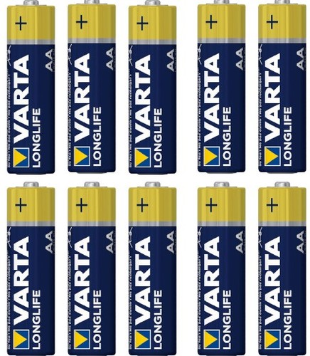 10 סוללות Varta Alkaline AA LR6