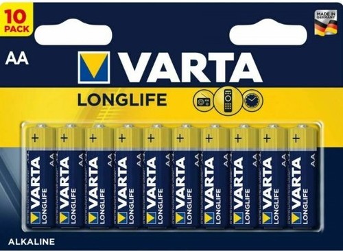 10 סוללות Varta Alkaline AA LR6