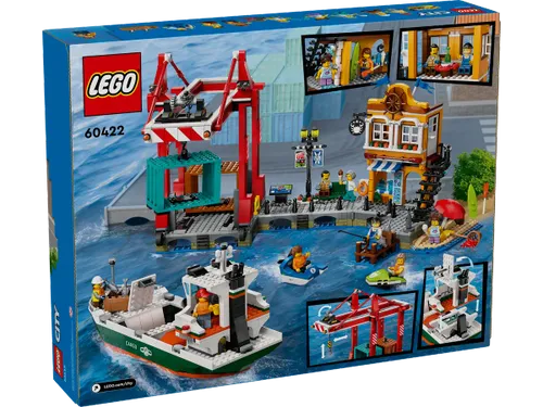 לגו סיטי - נמל סמוך לים עם אוניית משא   60422 LEGO