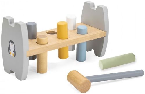 הך פטיש 6 פינים עם פטיש מעץ מלא - פינגווין