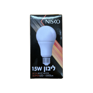 נורת לד 15 וואט אור צהוב