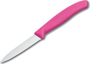 סכין שפיץ משוננת צבע ורוד VICTORINOX
