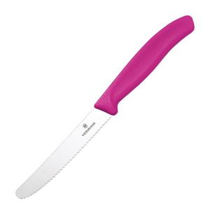 סכין מעוגלת משוננת צבע ורוד VICTORINOX