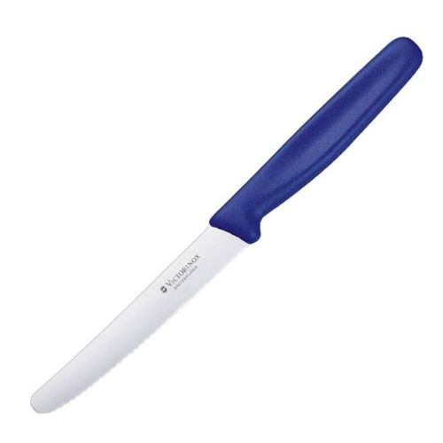 סכין מעוגלת משוננת צבע כחול VICTORINOX