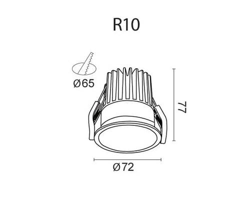 שקוע תקרה R10 - NOK