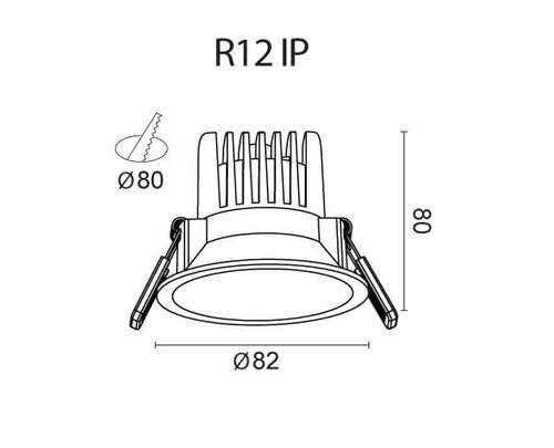 שקוע תקרה R12 IP - NOK