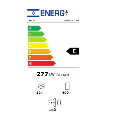 מקרר מקפיא עליון 540 ליטר LENCO LNF-5403W לבן 
