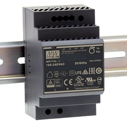ספק כוח DC ממותג 12V 4.5A הרכבה על פס דין בלוחות חשמל