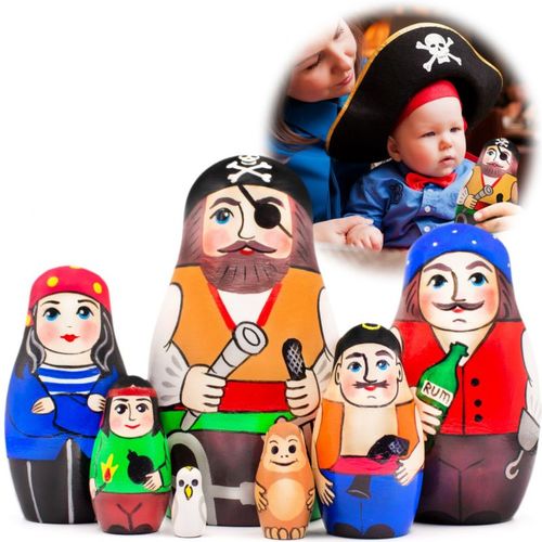 בבושקה פיראטים מטריושקה  מקורית 7 חלקים 7302