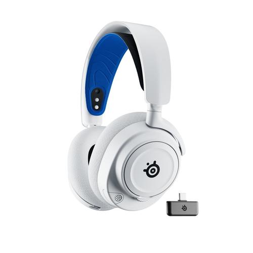 אוזניות גיימינג אלחוטיות SteelSeries Arctis Nova 7P PlayStation צבע לבן