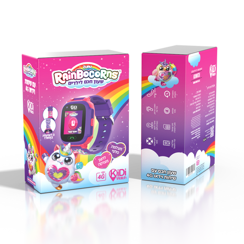 שעון טלפון חכם חד קרן דור 4 קידיווטש - Kidiwatch Rainbocorns 4G