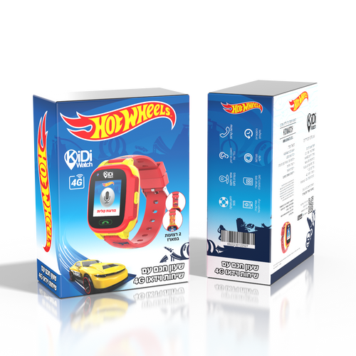 שעון טלפון חכם הוט ווילס דור 4 קידיווטש - Kidiwatch Hot Wheels 4G