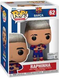 בובת פופ כדורגל: ברצלונה - ראפיניה - Funko POP!: Football - Barcelona - Raphinha #62