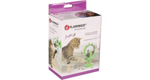 גלגל חטיפים ירוק נדבק לחתול פלמינגו | Flamingo