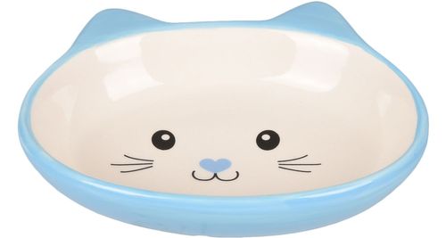 קערה קרמית איסה תכלת לחתול 170 מ