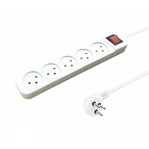  רב שקע 5 + כבל 1 מטר