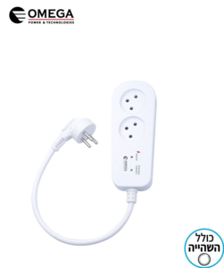 מגן ברקים 2 שקעים כולל מאריך עם השהייה