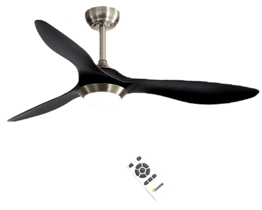 מאוורר תקרה 52״   + שלט צבע שחור ARROW