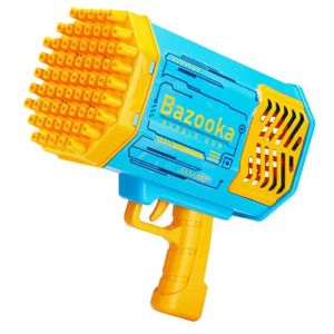 אקדח בועות סבון חשמלי 6,500 בועות בדקה כולל שני בקבוקוני סבון וסוללה נטענת (מגוון צבעים)