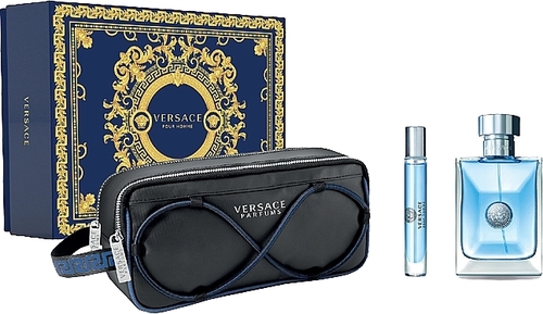 מארז לגבר ורסאצ'ה VERSACE POUR HOMME GIFT SET 100 ML E.D.T + 10 ML + BAG