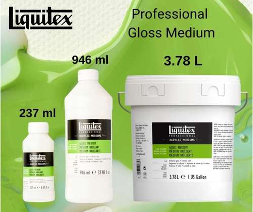 מדיום מבריק לצבעי אקריליק Professional Gloss Medium ( מגוון גדלים לבחירה)