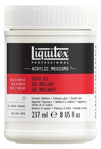 ג'ל מדיום מבריק לצבעי אקריליק Professional Gloss Gel ( נפח 237 מ