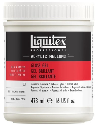 ג'ל מדיום מבריק לצבעי אקריליק Professional Gloss Gel ( נפח 473 מ