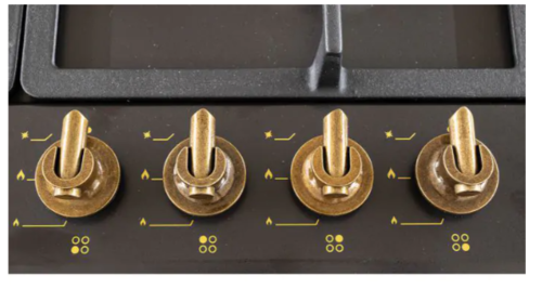 כיריים גז 4 להבות בעיצוב כפרי 60 ס