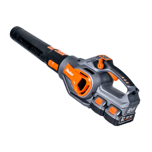 סט מפוח עלים נטען 2X20V Brushless עם זוג סוללות 4Ah ומטען כפול + רצועת שעינה 102903-012