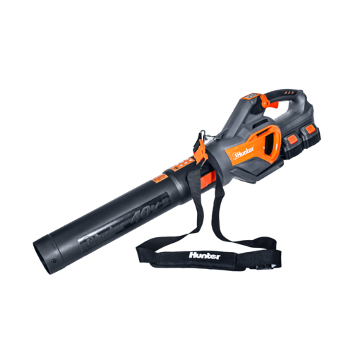 סט מפוח עלים נטען 2X20V Brushless עם זוג סוללות 4Ah ומטען כפול + רצועת שעינה 102903-012