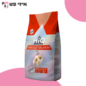 HIQ מזון מלא לכלבים בוגרים מגזע קטן על בסיס סלמון 7 ק"ג