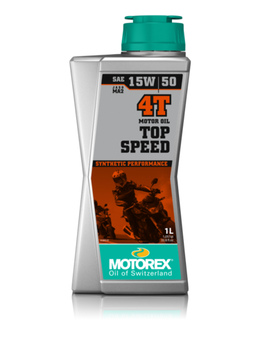 שמן מנוע מוטורקס 4 פעימות 15W50 נפח 1 ליטר - MOTOREX TOP SPEED 4T